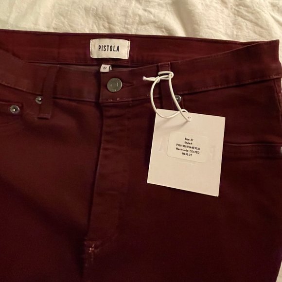 PISTOLA - Lennon High Rise Crop Boot in Coated Merlot | Size: 27W | NWT/NEW - Picture 8 of 9